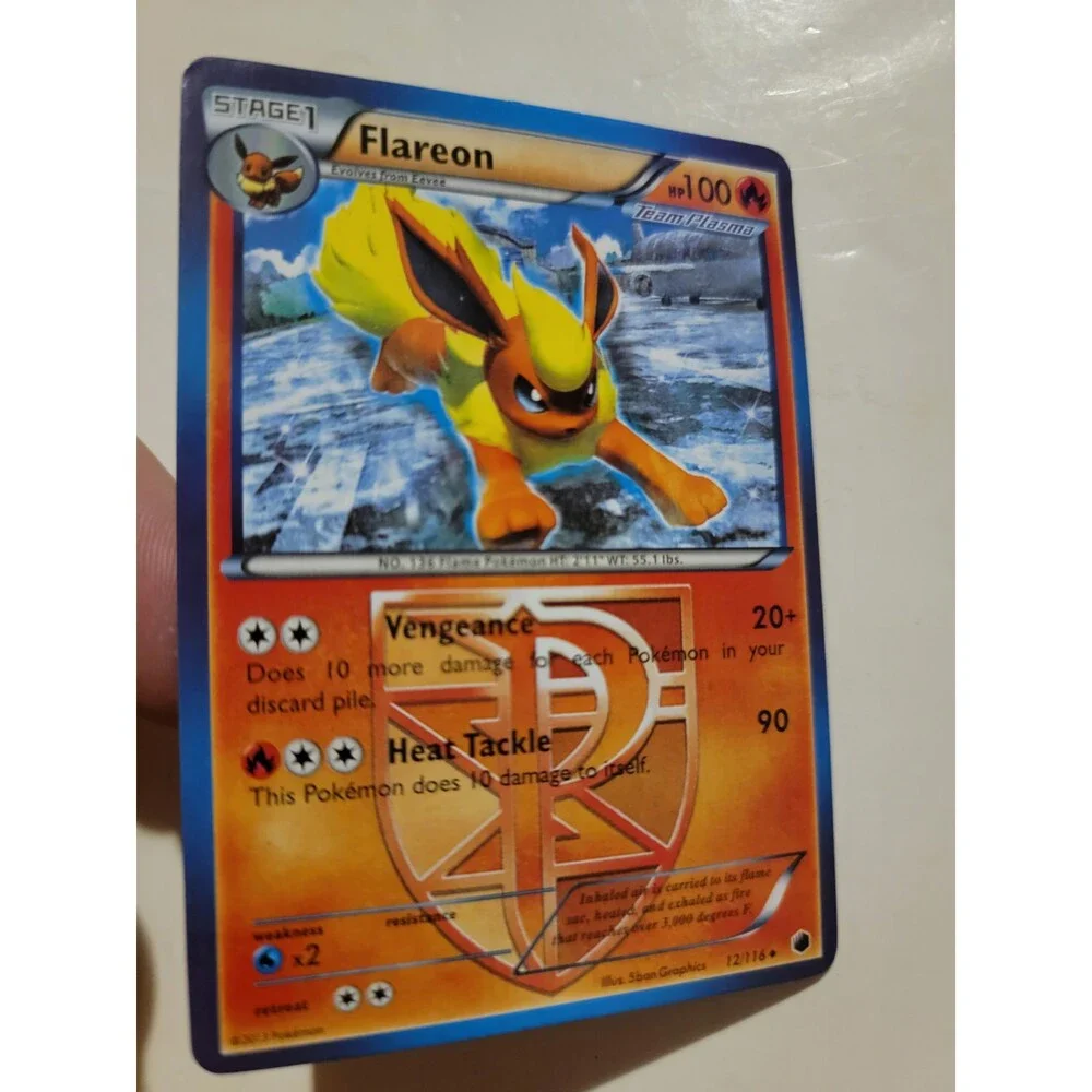 Pokemon TCG Card 2013 Black & White Plasma Freeze Flareon 12/116 Non-Holo
